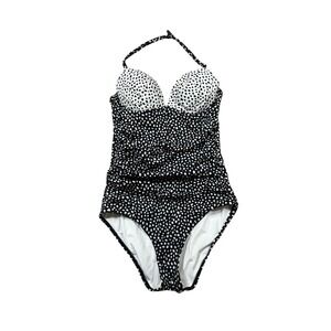 Victoria's Secret‎ The Angel One Piece Swimsuit Polka Dot Halter Ruched